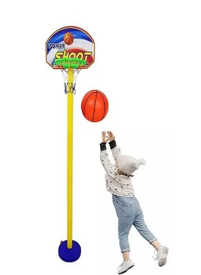 BRAVIADECOR Bravia Basketball for Kids - Basketballs with Net and Adjustable Stand, Basketballs Toys, Indoor and Outdoor Games for Boys & Kids (Multicolor)- 9 - Image 4